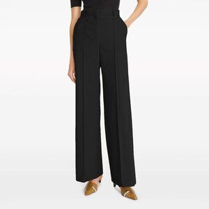 New Tory Burch 100% Wool Wide Leg Trouser Black 10, M $748